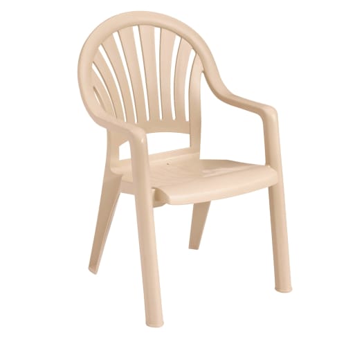 Grosfillex® Pacific Fanback Armchair, Sandstone, Minimum Qty. 4